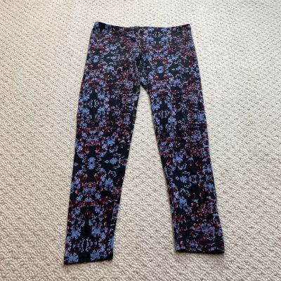 Cotton On Leggings Sweatpants Womens 30x27 Dark Blue Floral Soft Lounge Casual